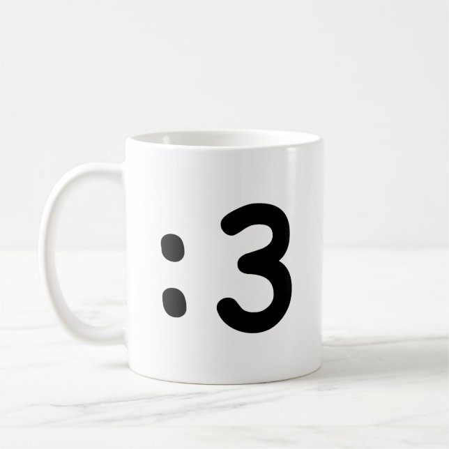 Cat Face Emoticon:3 Kaffeetasse (Links)
