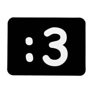 Cat Face Emoticon:3 Magnet