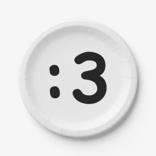 Cat Face Emoticon:3 Pappteller