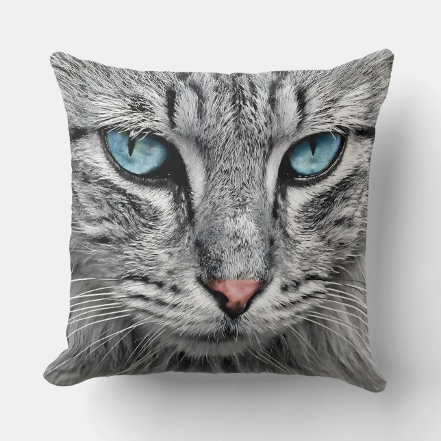 Cat Face Fraktal Design-10682 Kissen (Vorderseite)