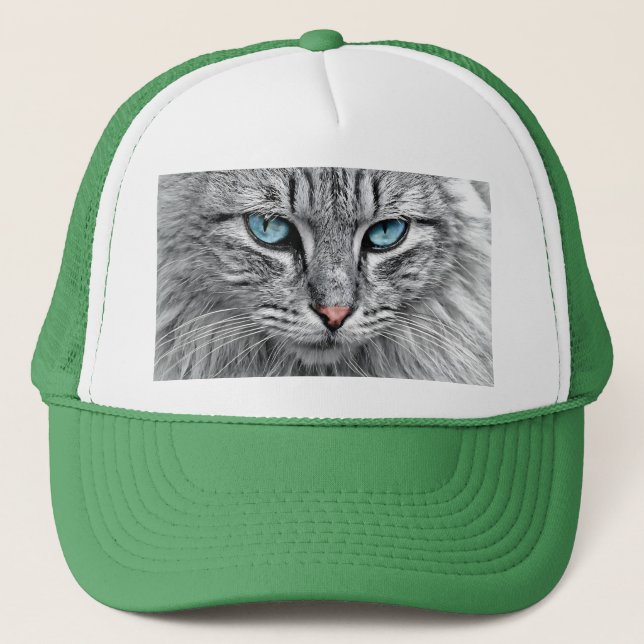 Cat Face Fraktal Design-10682 Truckerkappe (Vorderseite)