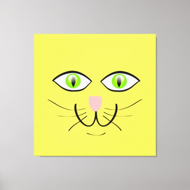 Cat Face Funny Cartoon-29034 Leinwanddruck (Vorderseite)