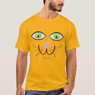 CAT FACE-FUNNY-T - SHIRT