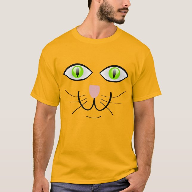 CAT FACE-FUNNY-T - SHIRT (Vorderseite)