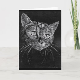 Cat Face leere Karte. Feiertagskarte