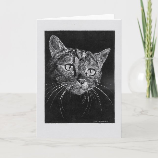 Cat Face leere Karte. Karte (Vorderseite)