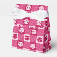 Cat Face Pink Gingham