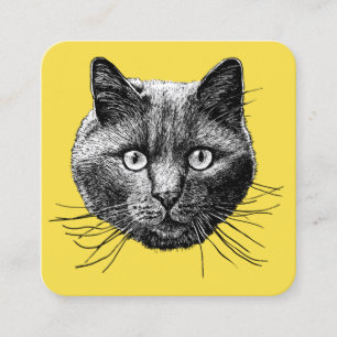 Cat Face Quadratische Visitenkarte
