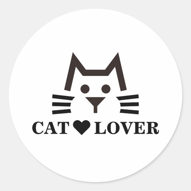 Cat-Face Runder Aufkleber (Vorderseite)