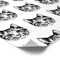 Cat Face Sketch Zeichne Kitty Lover Feline Animal