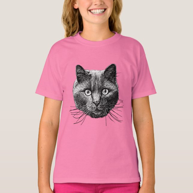 Cat Face T-Shirt (Vorderseite)
