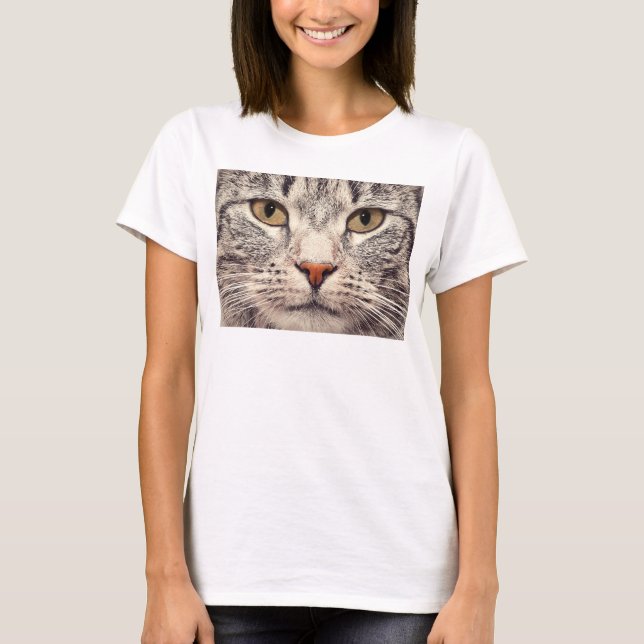 Cat Face T-Shirt für Frauen (Vorderseite)