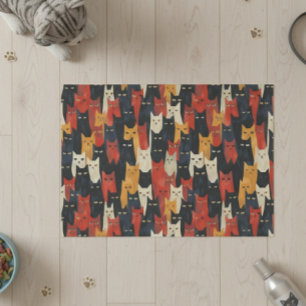 Cat Faces Fun Muster Seidenpapier