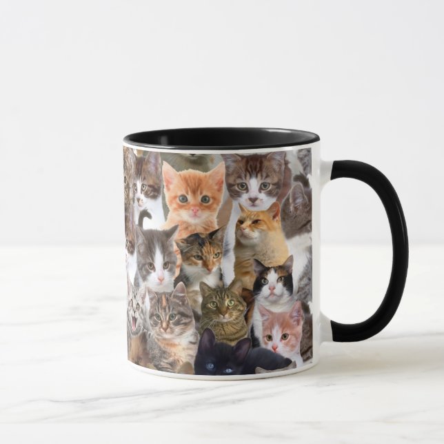 Cat Faces Muster Tasse (Rechts)
