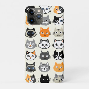 Cat Faces Pattern Cool Kitty Cat Lover's Case-Mate iPhone Hülle