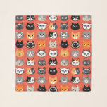Cat Faces Pattern | Coole Kitty Cat Lover's Red Schal<br><div class="desc">Ein Spaß Feline Mode Accessoire. Die Katzen zeichnen sich durch langhaarige und kurzhaarige domestizierte Kätzchen aus. Siam,  schwarze Katzen,  Schnurrkatze,  Kalico,  gestreifte graue und weiße Katzen und Tabbattchen. Dieser originelle Schal macht Katzenmüttern ein richtiges Geschenk.</div>