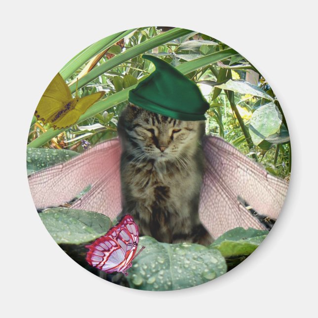Cat Fairy Elf Magnet (Vorne)