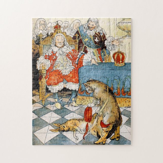Cat Fairy Tale Art Puss Vintages Kunstwerk Puzzle (Vertikal)