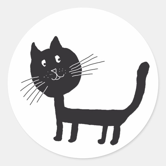 Cat Faith Classic Round Sticker (Vorderseite)