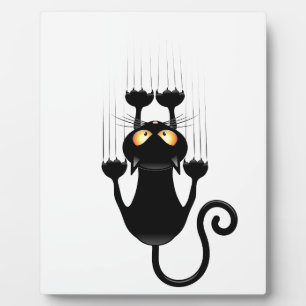 Cat Falldown lustige Zeichentrickfigur Fotoplatte