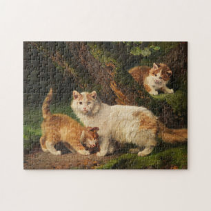 Cat Family Playing Julius Adam the Younger Puzzle