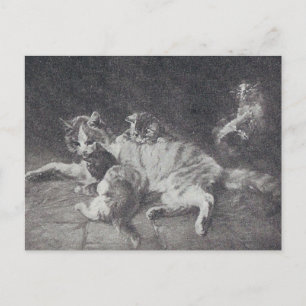 Cat Family Postkarte