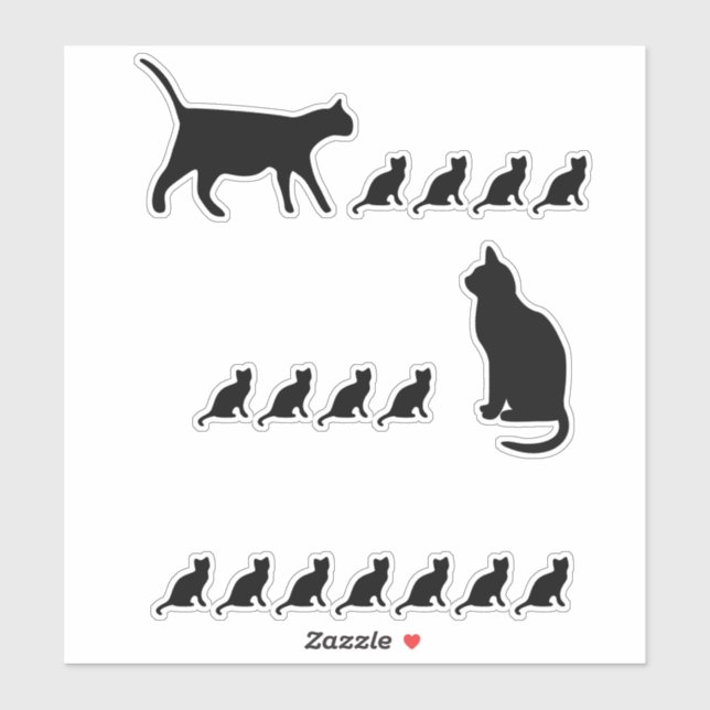 Cat Family Sticker Set (Blatt)