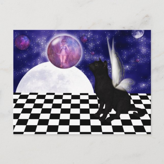 CAT Fantasy Postcard Postkarte (Vorderseite)