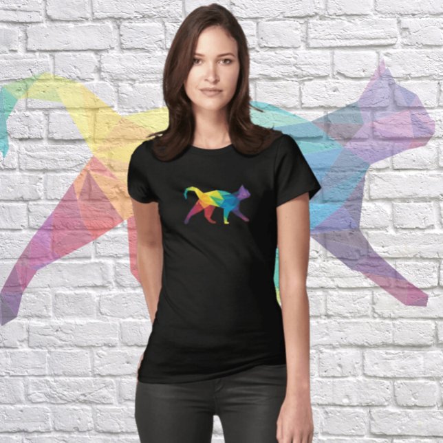 CAT FARBEN ART POLYGONAL T-Shirt (Von Creator hochgeladen)