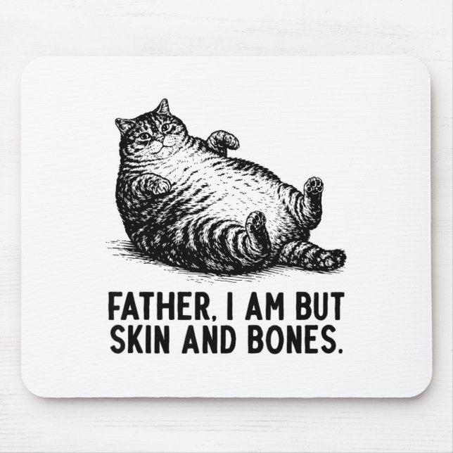 Cat Father I Am But Skin And Bones  Mousepad (Vorne)