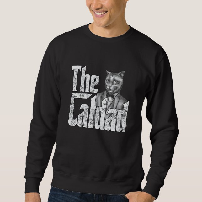 Cat Father The Catfather Crazy Cat Dad Papa  1 Sweatshirt (Vorderseite)