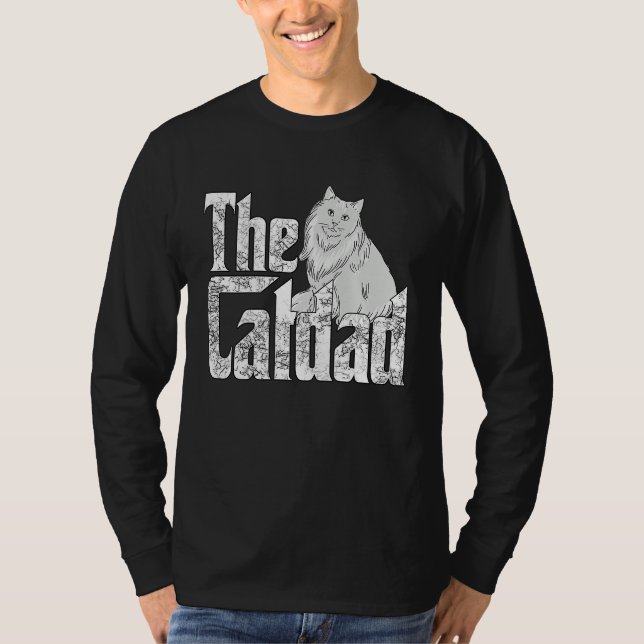 Cat Father The Catfather Crazy Cat Dad Papa T-Shirt (Vorderseite)
