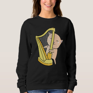 Cat Feline Meow Harp Orchestra Konzert Gig Rhythm Sweatshirt