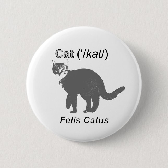 Cat Felis Catus Button (Vorderseite)