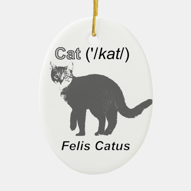 Cat Felis Catus Keramikornament (Vorne)