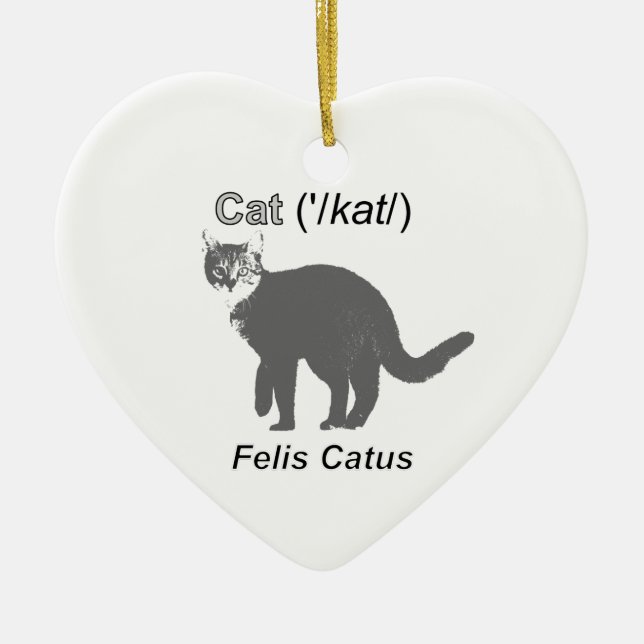 Cat Felis Catus Keramikornament (Vorne)