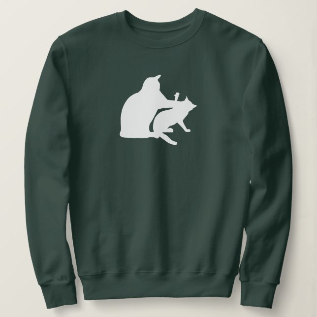 Cat Fight Funny Sweatshirt (Design vorne)