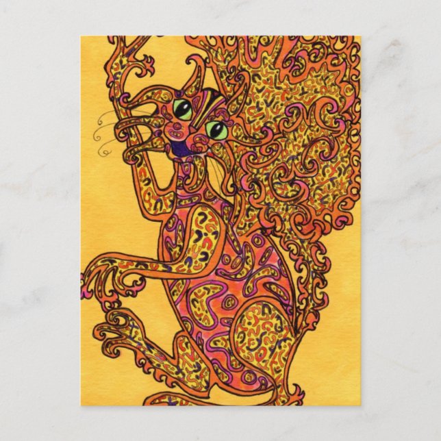 Cat Fire Fairy Postkarte (Vorderseite)