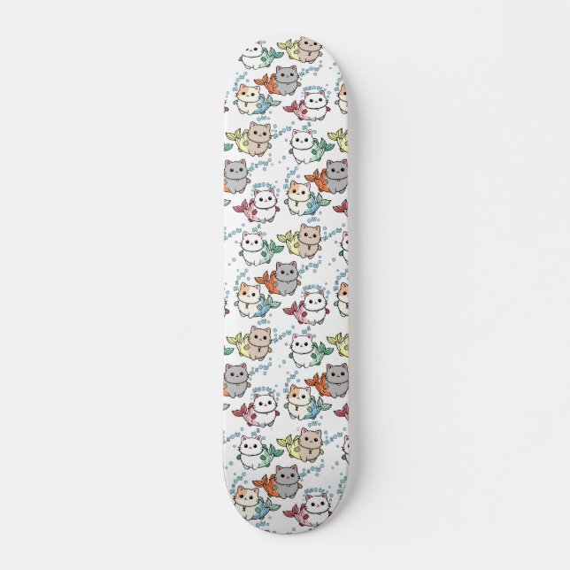 Cat Fish Illustration Skateboard (Vorne)