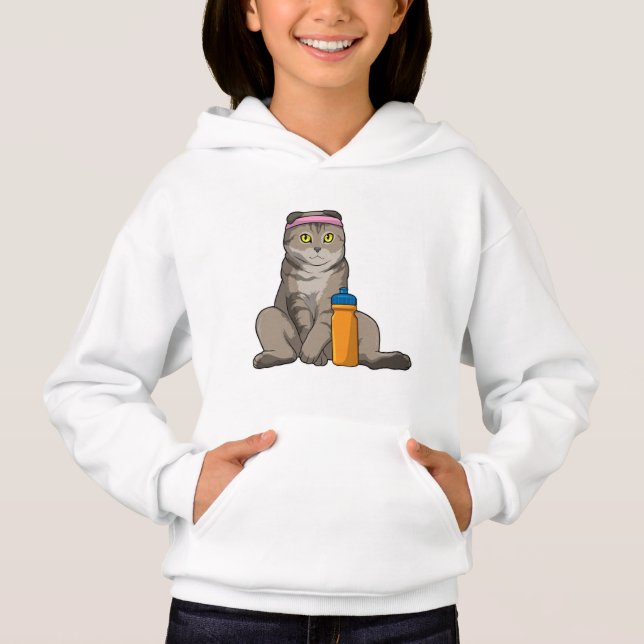 Cat Fitness Drinking Mug Hoodie (Vorderseite)