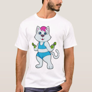 Cat Fitness Dumbell T-Shirt