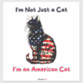Cat Flag America Aufkleber