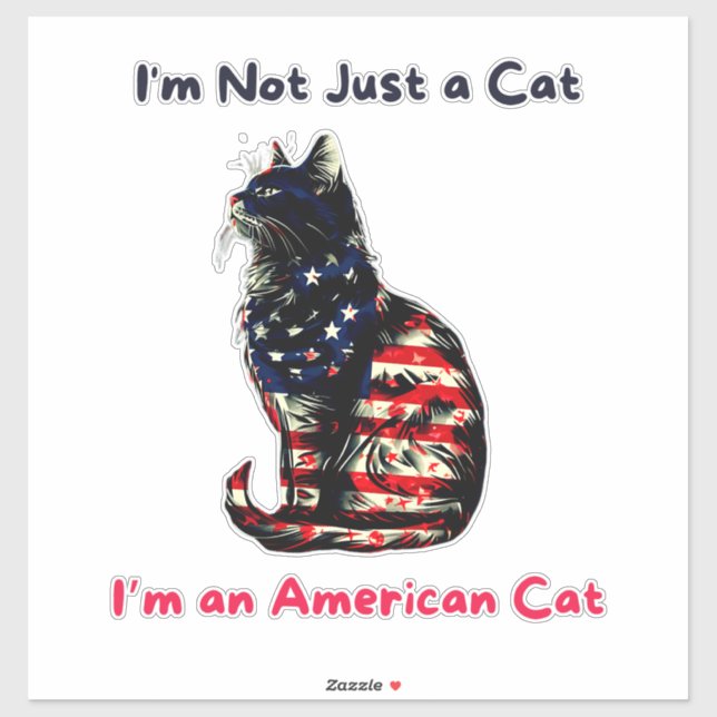 Cat Flag America Aufkleber (Blatt)