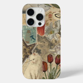 Cat Floral Collage Pattern – Cute Artistic Design Case-Mate iPhone Hülle