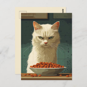 Cat Food Strike Postkarte