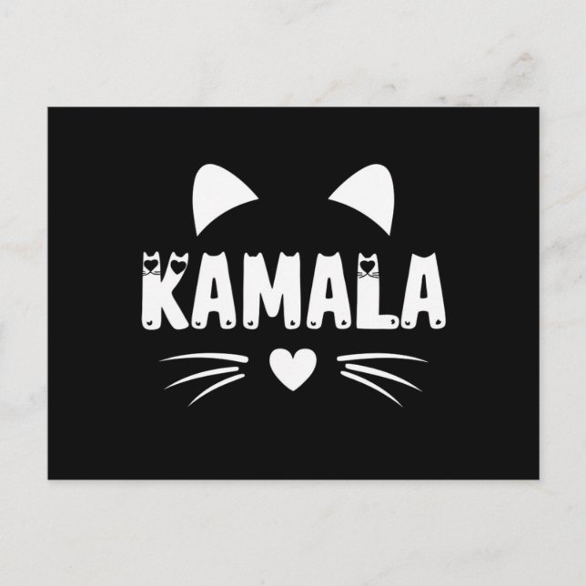 Cat For Harris 2024 Postkarte (Vorderseite)