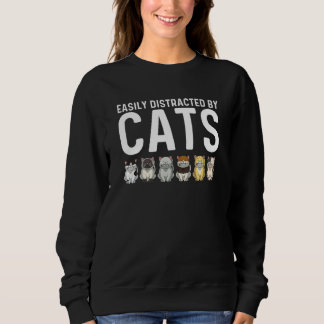 Cat For Men Women Cute Cat  Pet Animals Sweatshirt