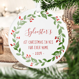 Cat Foto 1. Weihnachtswasser - Kranz 2024 Ornament