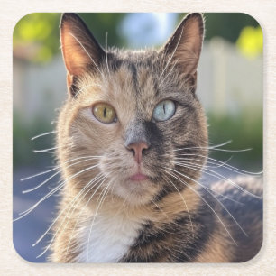 Cat-Foto anpassen hinzufügen Rechteckiger Pappuntersetzer