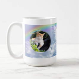 Cat Foto Memorial Angel Wings Halo und Rainbow Tasse